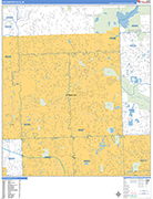 Rochester Hills  Wall Map Basic Style